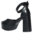 Zapato tacón plataforma abierto negro