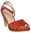 Sandalia tacón medio roja