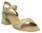 Sandalia tacón bajo pulsera beige