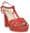 Sandalia tacón y plataforma T roja