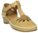 Zapato cuña pulsera piel beige