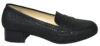 Zapato tacón tapa mocasín negro