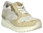 Zapato cremallera y cordón beige