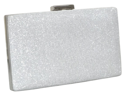 Bolso Clutch rectangular plata