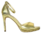 Sandalia tacón alto pulsera metal  oro