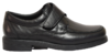 Zapato confort velcro piel negro