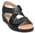 Sandalia confort velcros piel negra