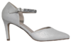 Zapato tacón abierto lados pulsera blanco