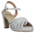 Sandalia tacón plataforma y pulsera blanca