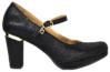 Zapato tacón  pulsera print negro