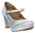 Zapato tacón  pulsera print plata