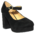 Zapato plataforma tacón pulsera negro