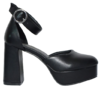Zapato tacón plataforma abierto negro