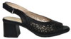 Sandalia tacón ancha calada negra