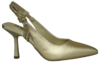 Zapato tacón destalonado mate dorado