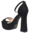 Sandalia tacón ancho y plataforma negra