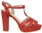 Sandalia tacón y plataforma T roja
