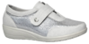 Zapato velcro bajo elástico gris