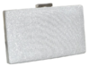 Bolso Clutch rectangular plata